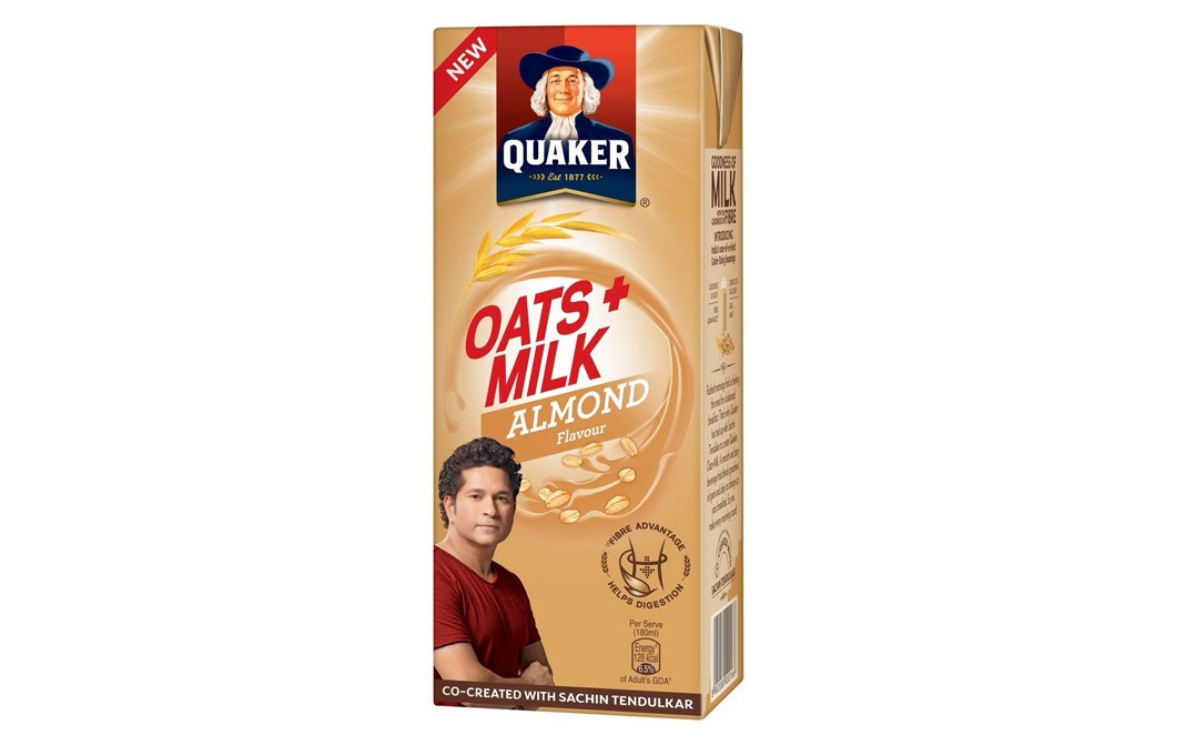 Quaker Oats + Milk Almond Flavour   Tetra Pack  180 millilitre